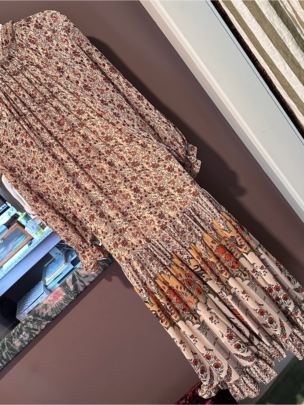 Free People See It Through Dress nwt small boho maxi oversized long sleeve - Picture 5 of 9